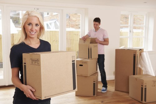 Removal team planning a move in a Mayfair street