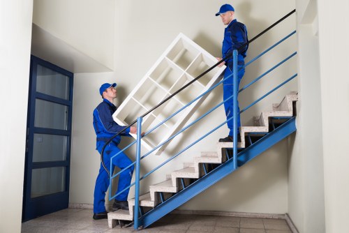 Packing and moving office equipment in central London