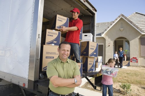 Careful loading of boxes and furniture during a Mayfair removal service