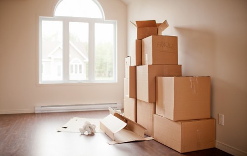 Commercial moving truck service for offices near Mayfair