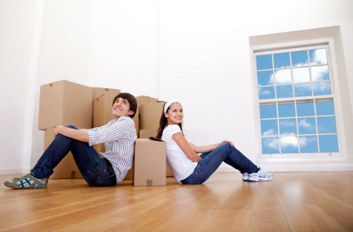 Careful loading of furniture into a removals van in Mayfair