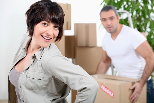 Loading items into a van for a Mayfair flat or office move