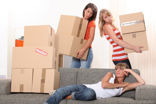 Customer booking a man and van moving service with paperwork